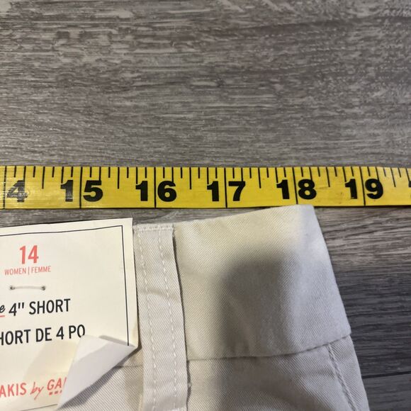 Khakis by Gap Women's Twill 4" Chino Shorts Beige Size 14 NWT - Picture 7 of 9